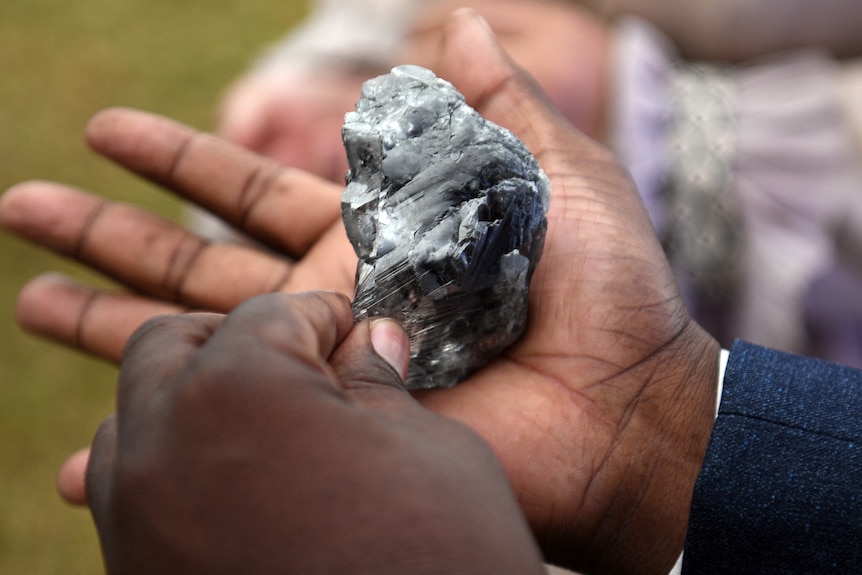 Gaborone, Botswana Diamond fits the palm of your hand 