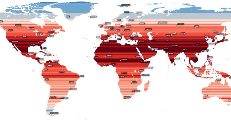  Demographics Mapped: The World’s Population Density by Latitude